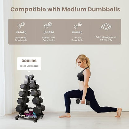 LIONSCOOL Premium Solid Steel Dumbbell Rack Stand Only, A-Frame Portable Weight Storage Organizer