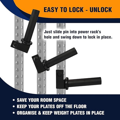 Yes4All Power Rack J-Hooks & Attachments ??Heavy Duty Barbell Holders Compatible with 2x2 & 3x3