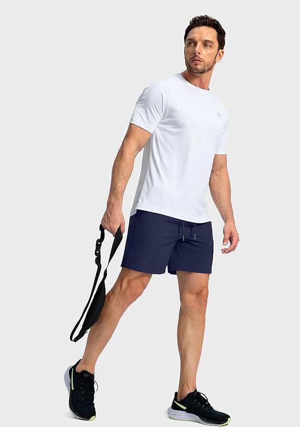 Men's Running Shorts with Zipper Pockets 9 Inch/ 7 Inch / 5 Inch Lightweight Quick Dry Gym Workout