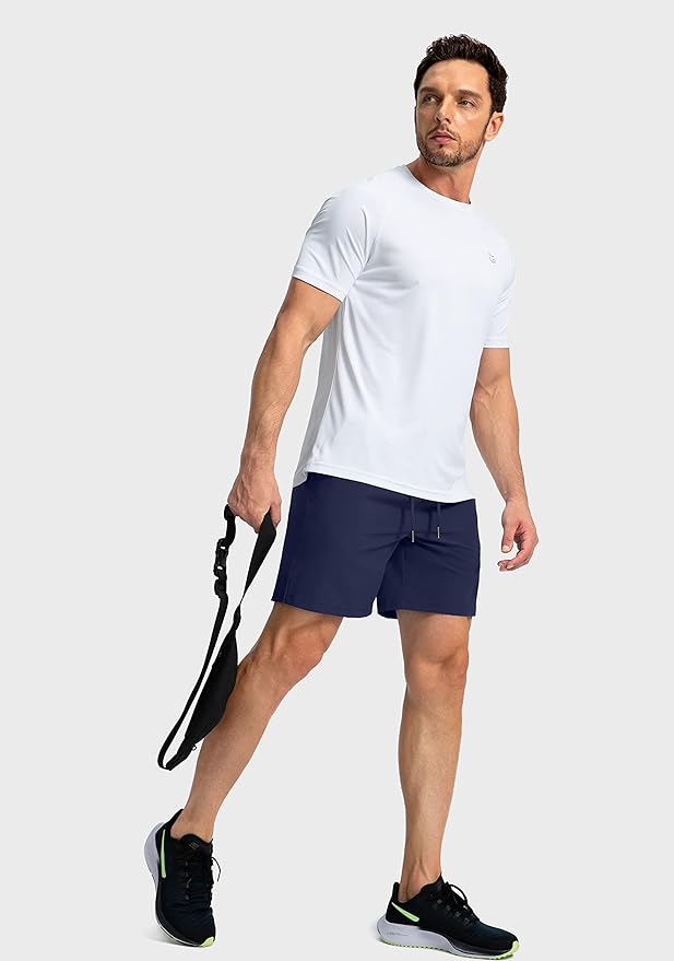 Men's Running Shorts with Zipper Pockets 9 Inch/ 7 Inch / 5 Inch Lightweight Quick Dry Gym Workout