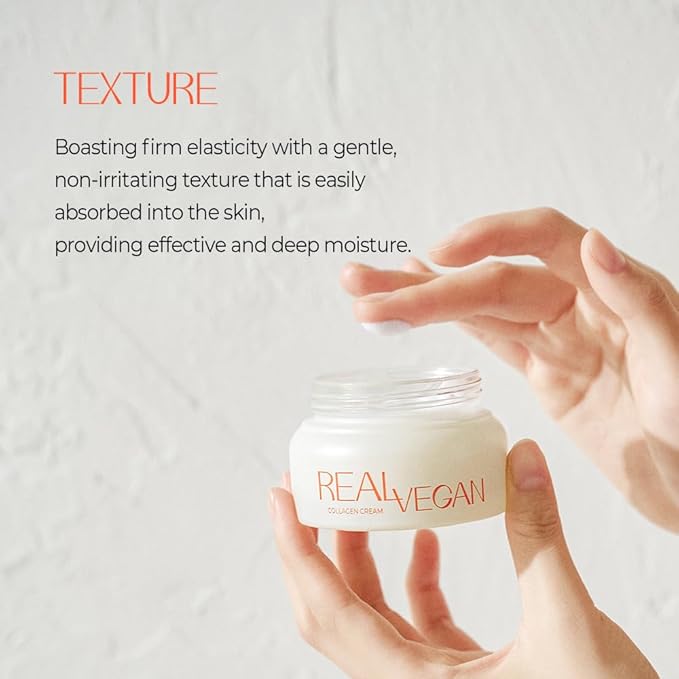 KLAVUU Real Vegan Collagen Cream - Enhances Skin Elasticity, Providing Deep Hydration to Dry Skin