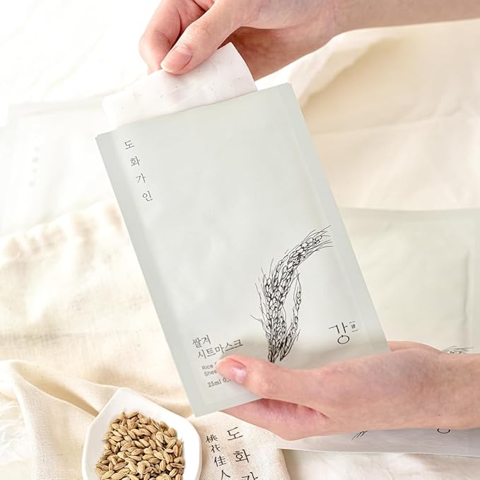 Rice Bran Sheet Mask | Nutrient Enriched Cotton Sheet Mask | Soothing & Nourishing | Made with