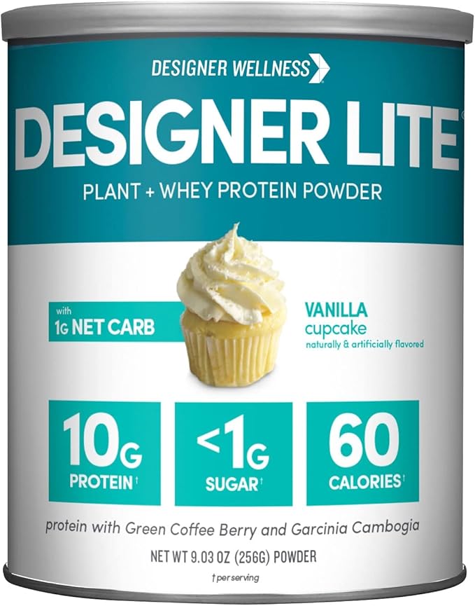 Designer Wellness, Designer Lite, Low Calorie Natural Protein, Prebiotic Fiber, Key Vitamins &