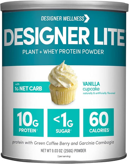 Designer Wellness, Designer Lite, Low Calorie Natural Protein, Prebiotic Fiber, Key Vitamins &