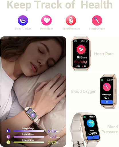 Health Fitness Tracker with 24/7 Heart Rate, Blood Oxygen, Blood Pressure, Sleep Tracker, 5ATM