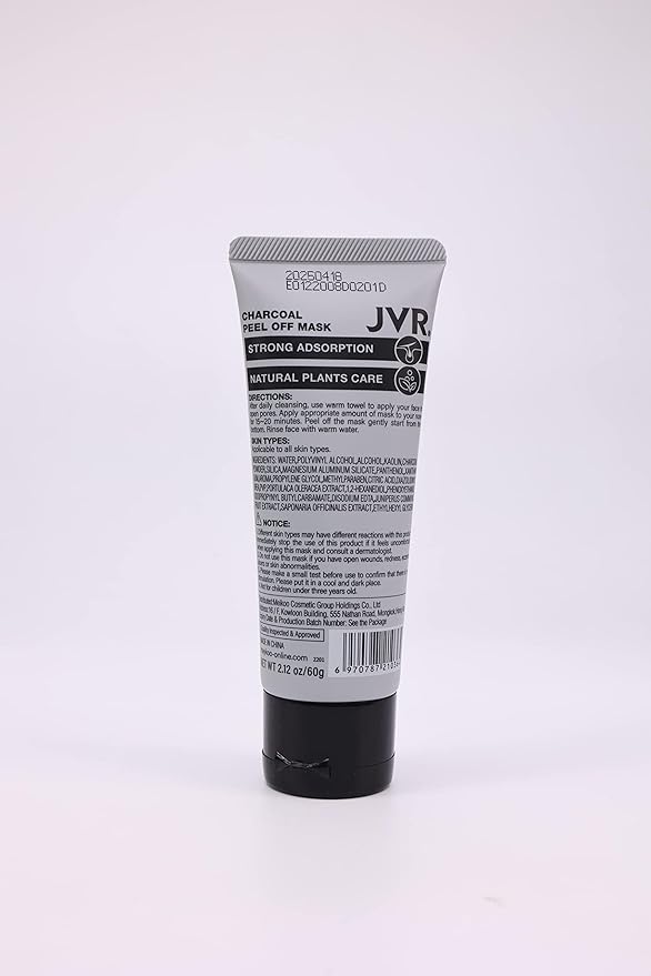 JVR Peel Off Face Mask, Blackhead Remover Mask for Men, Charcoal Peel Off Black Mask, Facial Mask