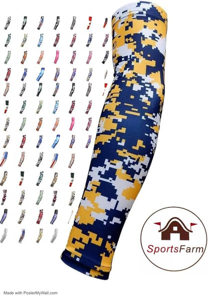 Youth & Adult Sizes Moisture Wicking Compression Arm Sleeve (1 Sleeve) (Over 100 Colors Available