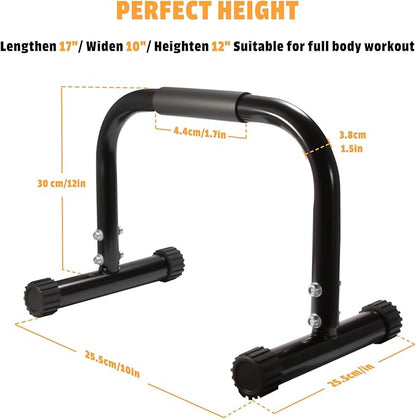 AmazeFan Parallettes Bars, High Steel Push Up Bar Strength Training For Handstands, Calisthenics