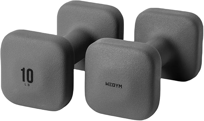 SafeGrip Dumbbells, Anti-Slip, Anti-Roll, Thick Handles, Free Weights, Square Dumbbells for Secure