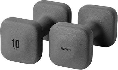 SafeGrip Dumbbells, Anti-Slip, Anti-Roll, Thick Handles, Free Weights, Square Dumbbells for Secure