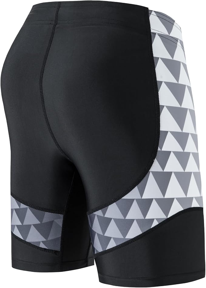 HUGE SPORTS Men's Rash Guard Swim Shorts Compression Swimming Jammer Cool Dry Active Swimsuit