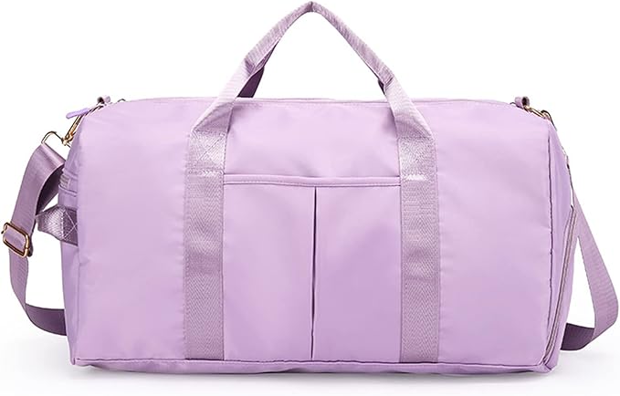 KARRESLY Sports Gym Bag for Women or Men Travel Duffel Bag with Wet Pocket and Shoes Compartment