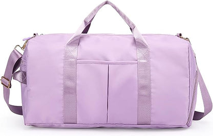 KARRESLY Sports Gym Bag for Women or Men Travel Duffel Bag with Wet Pocket and Shoes Compartment