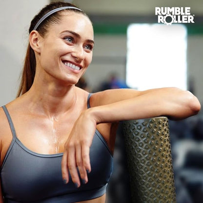 RumbleRoller Original Textured Foam Roller - Deep Tissue, Self Myofacial Release Massage Therapy