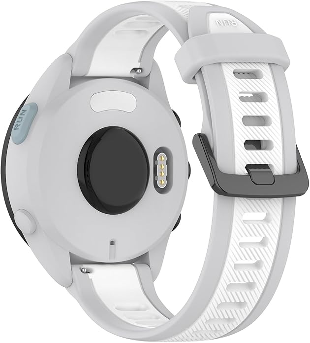 Compatible with Garmin Forerunner 165 Watch Band, 20mm Width Silicone Replacement Bands for Garmin