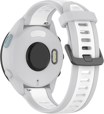 Compatible with Garmin Forerunner 165 Watch Band, 20mm Width Silicone Replacement Bands for Garmin