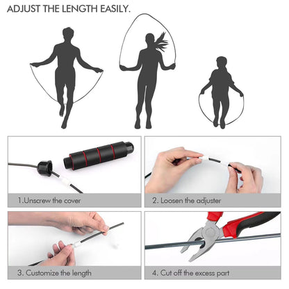 Jump Rope, Tangle-Free Rapid Speed Jumping Rope, adjustable jump rope, suitable for women, men, and