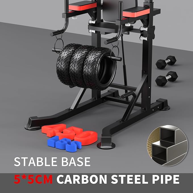 K KiNGKANG Power Tower Dip Station, Multi-Function Assistive Trainer Pull Up for Home Gym Muscle