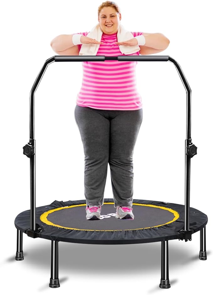 CLORIS 40in Folding Trampoline Mini Trampoline Rebounder Trampoline for Adults Fitness Trampoline