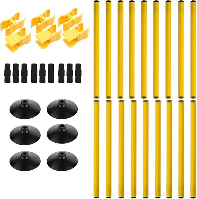 Adjustable Height Agility Hurdle Set Multi-Function Soccer Trainning Pole Set Coaching Sticks with