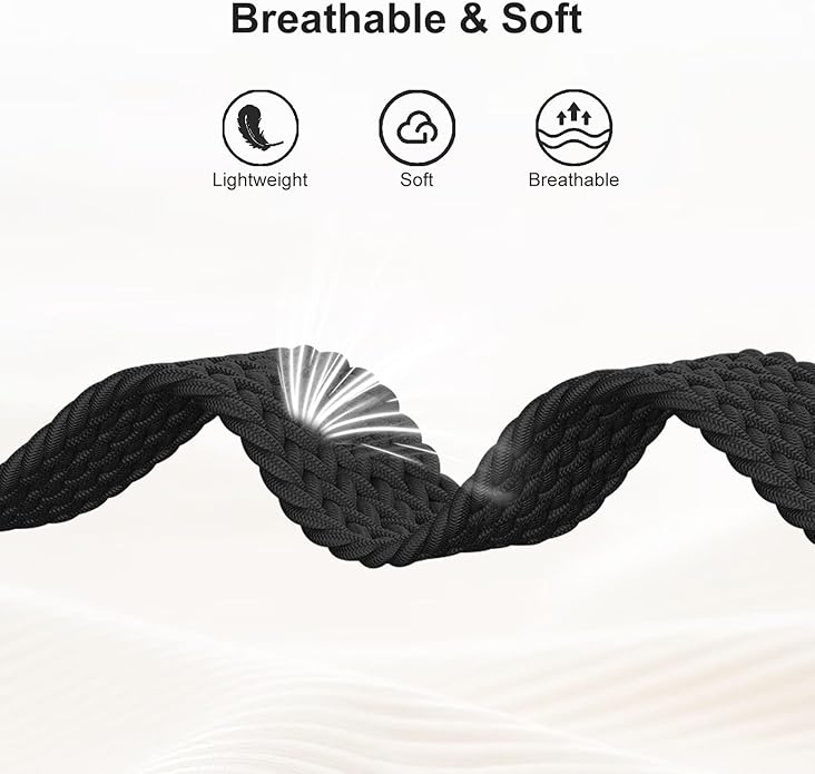 Braided Bands Compatible with Garmin Vivoactive 6/5/3/Venu 2 Plus/Forerunner 165/55/645/245 Music