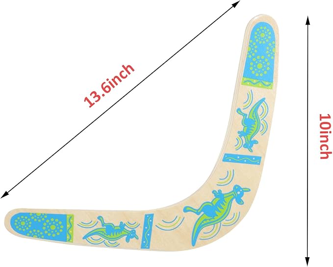 Boomerang for Kids, Australia Style Handmade Wooden Authentic Boomerang, V-Shaped Returning