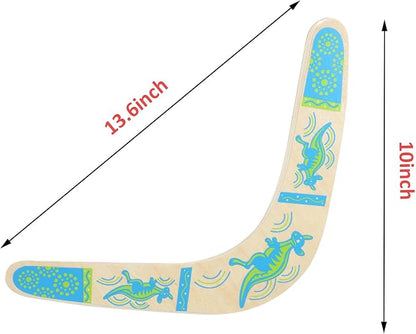 Boomerang for Kids, Australia Style Handmade Wooden Authentic Boomerang, V-Shaped Returning