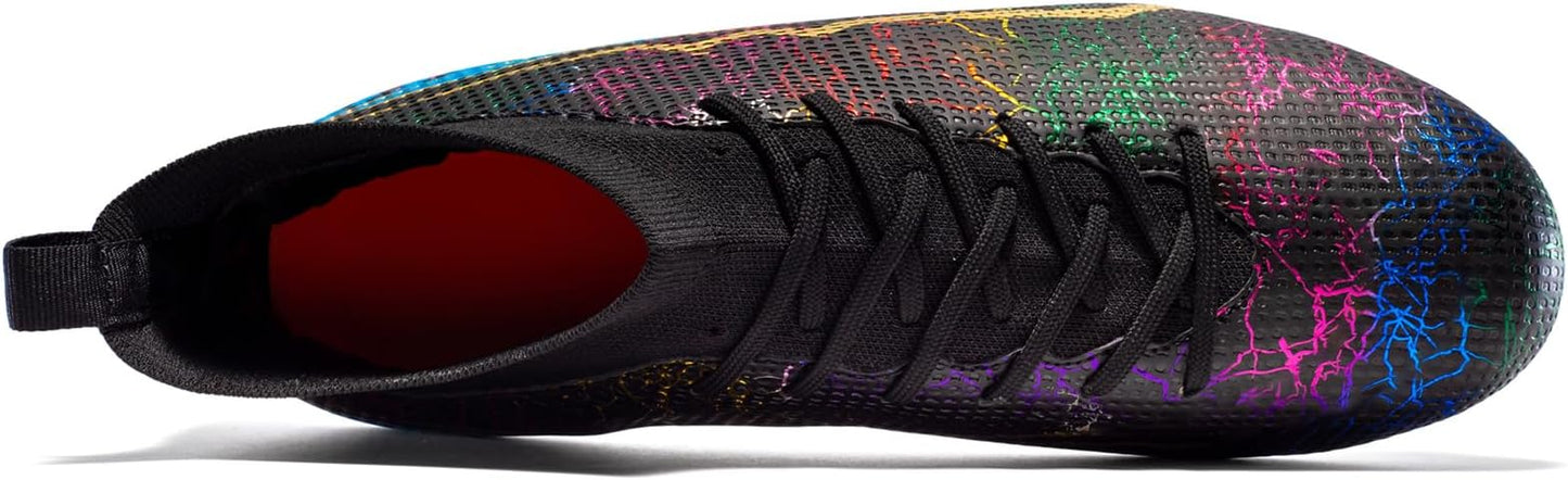 Soccer Cleats Mens Football Cleats Professional Soccer Shoes High-Tops Non-Slip Spikes for Big Boys