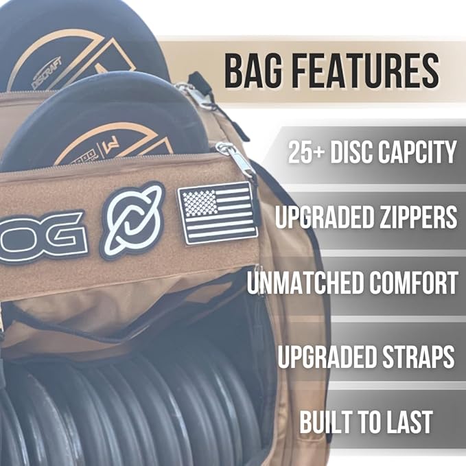 Discology Disc Golf OG V3 Disc Golf Bag | 26+ Disc Capacity | Premium Disc Golf Backpack Bag |