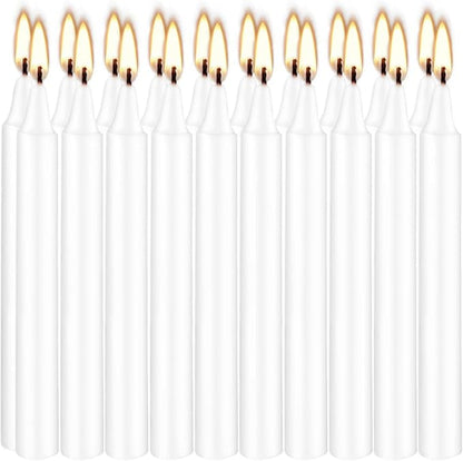 Set of 40 White Candles Mini Unscented Taper Candles for Christmas,Household, Wedding, Rituals