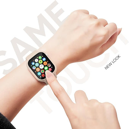 Compatible for Apple Watch Series 11 10 Band 46mm and Case with Screen Protector, Soft Silicone
