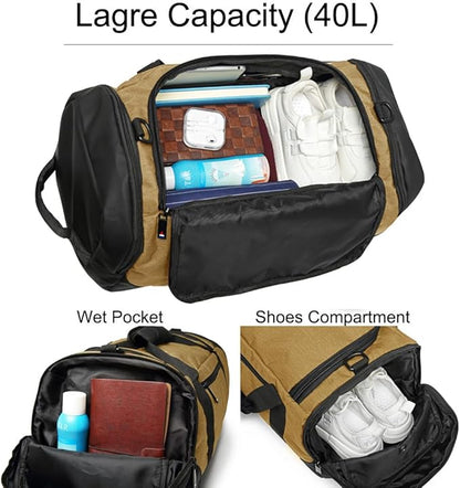 Gym Duffle Bag Backpack Waterproof Sports Duffel Bags Travel Weekender Bag for Men Women Overnight