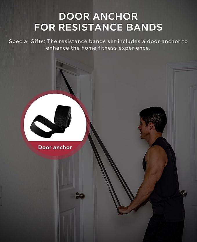 HAPBEAR Pull Up Assistance Bands Set of 5 - Resistance Bands for Working Out, Stretching, Physical