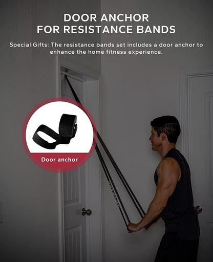 HAPBEAR Pull Up Assistance Bands Set of 5 - Resistance Bands for Working Out, Stretching, Physical
