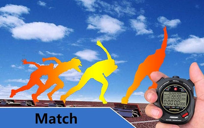 Sport Stopwatch Timer with 100X2laps Split Memory/0.001second Timing,Professional Recall Stop Watch