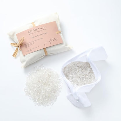 Weighted Eye Pillow for Relaxation, Sleeping, Yoga, SPA and Travelling, 100% Natural Clear