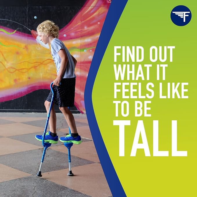 Flybar Maverick Walking Stilts for Kids - 5 Adjustable Height’s, Sturdy, Easy Assembly, Wide