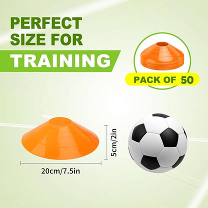Ashsajkd(Set of 25/50/100 - Agility Soccer Cones with Carry Bag and for ï¼?Football Cones for