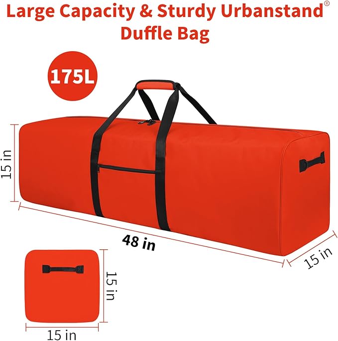 Urbanstand 48 Inch Travel Duffle Bag Extra Large Sport Equipment Duffel Bags with 2-way Lockable