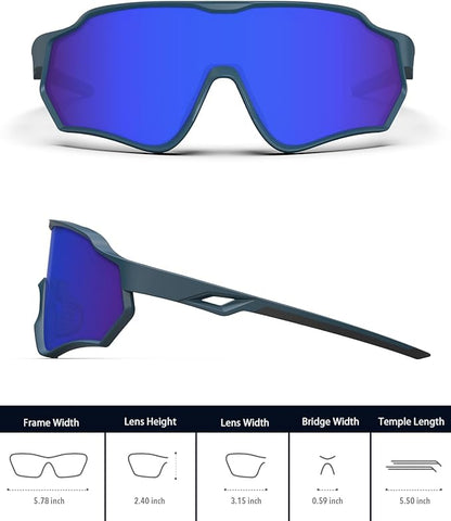 BEACOOL Polarized Running Sunglasses for Men Women UV400 Protection TR90 Sport Sunglasses for