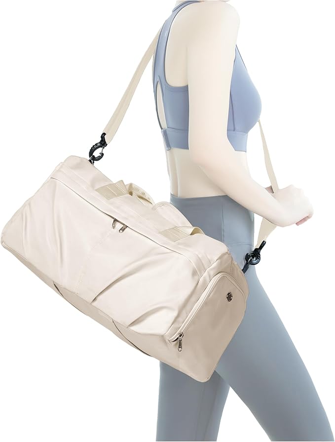 Gym Bag for Women Men with Shoe Compartment, Sport Duffel Bag, Waterproof Travel Weekender