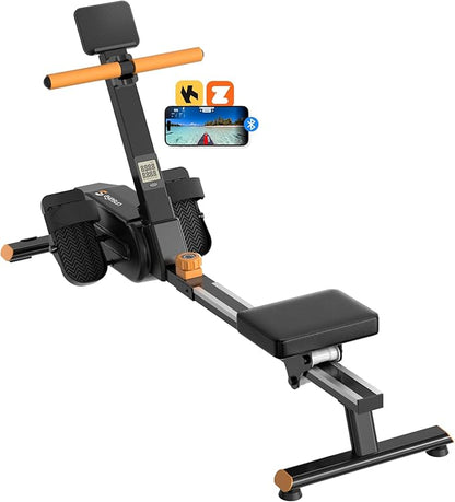 Magnetic Rowing Machines for Home, Rower Machine with 16 Levels Powerful Silent Magnetic