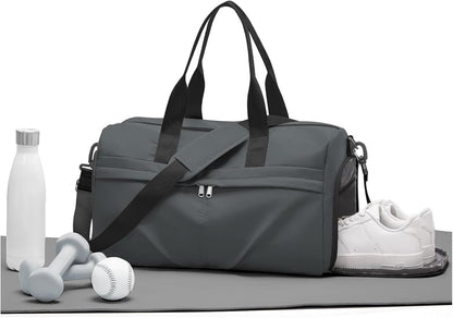 Gym Duffle Bag with Shoe Compartment for Women Men Sports Workout Carry on Weekend Overnight Bag
