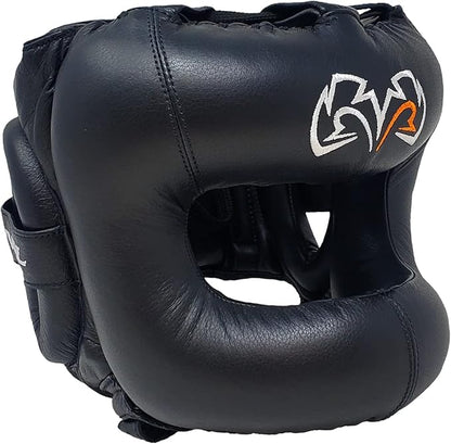 RIVAL Boxing RHGFS3 Face-Saver Sparring Headgear - Wide Eye Opening, Premium Leather, and