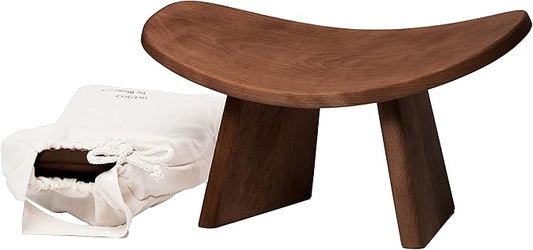 Meditation Bench IKUKO Original, Portable Version with Bag, Locally Handmade Wooden Kneeling