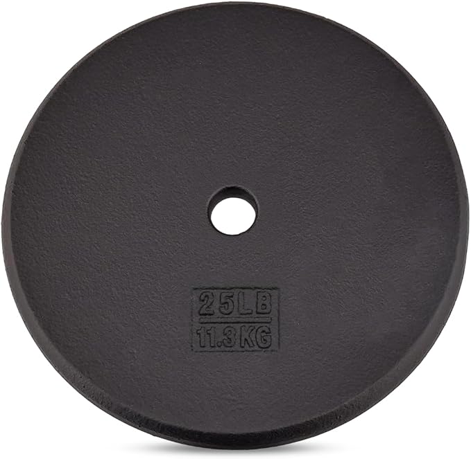 Yes4All Standard 1" Cast Iron Weight Plate - Ideal for Strength Training - Multiple Weight: 5LB to