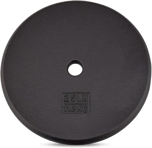 Yes4All Standard 1" Cast Iron Weight Plate - Ideal for Strength Training - Multiple Weight: 5LB to