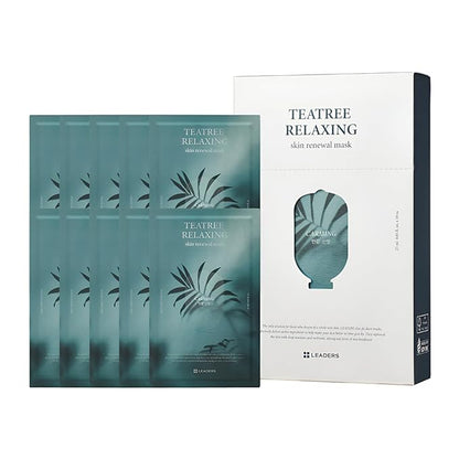 LEADERS Teatree Relaxing Skin Renewal Mask ??Soothes & Calms Sensitive, Acne-Prone Skin ??Controls