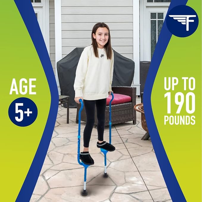 Flybar Maverick Walking Stilts for Kids - 5 Adjustable Height’s, Sturdy, Easy Assembly, Wide