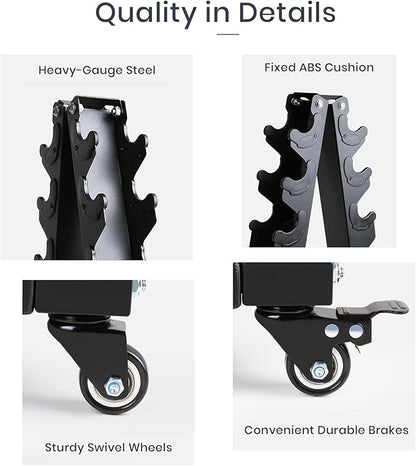 LIONSCOOL Premium Solid Steel Dumbbell Rack Stand Only, A-Frame Portable Weight Storage Organizer